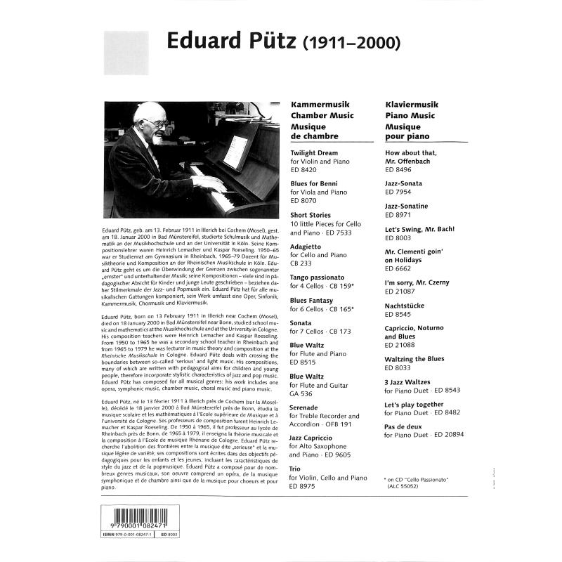 Let's swing Mr Bach | 6 Klavierstücke im Play Bach Stil