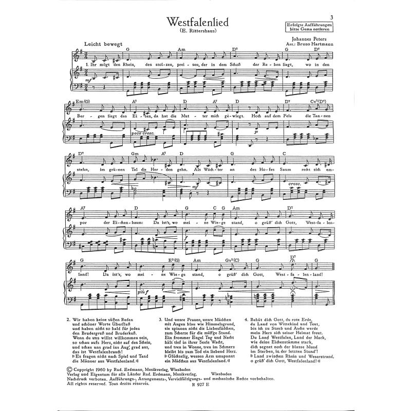Hohe Tannen / Westfalenlied