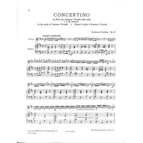 Concertino D-Dur op 15 im Stil von Vivaldi