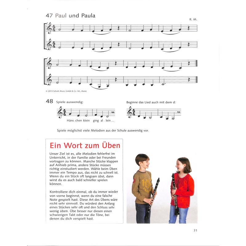 Die fröhliche Klarinette 1 Schule
