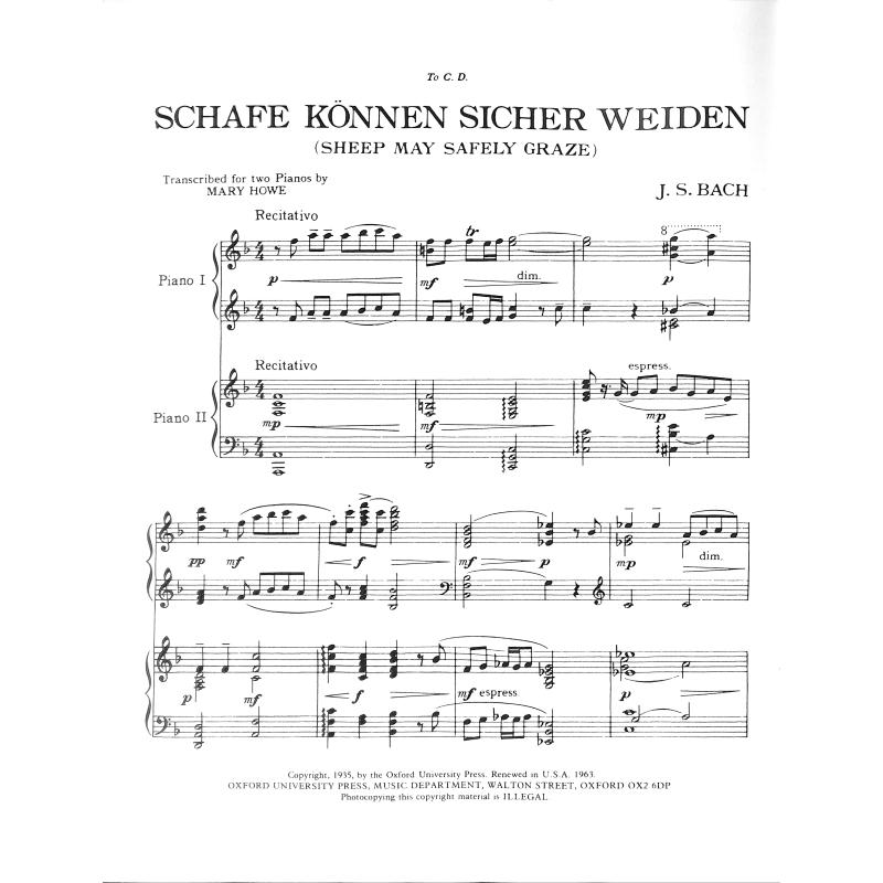 Schafe können sicher weiden BWV 208