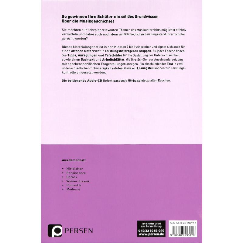 Musikgeschichte - vom Mittelalter bis zur Moderne
