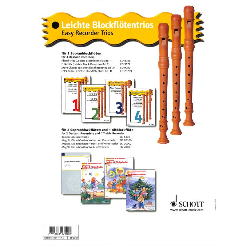 Let's dance - leichte Blockflötentrios 4