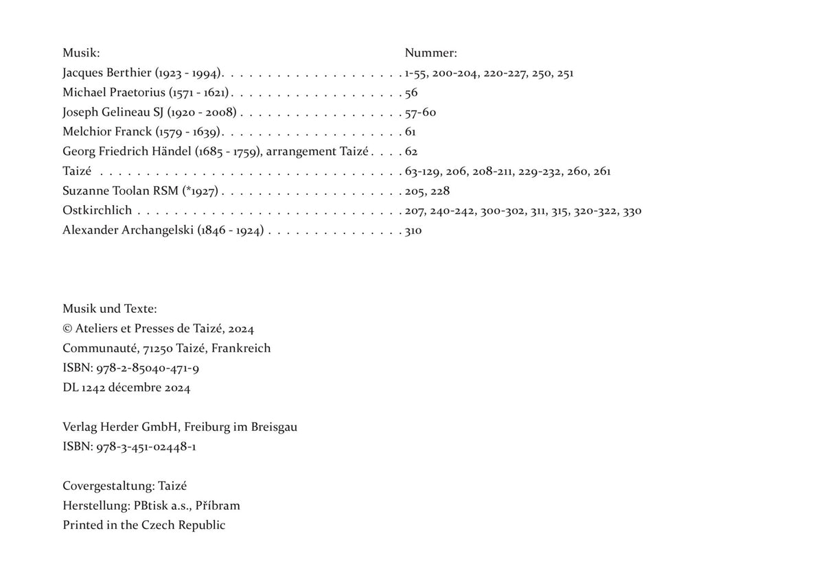 Gesänge aus Taize 2025