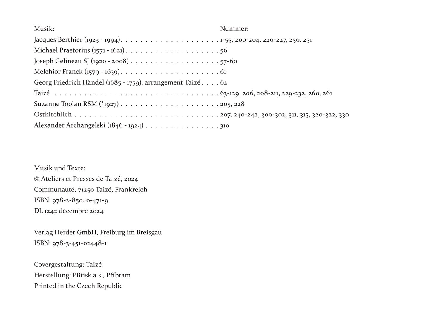 Gesänge aus Taize 2025