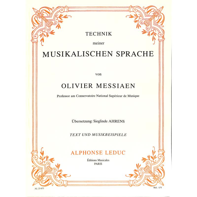 Technik meiner musikalischen Sprache | Technique de mon lang