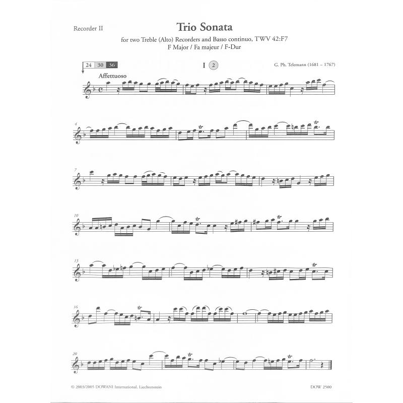 Triosonate F-Dur TWV 42:F7