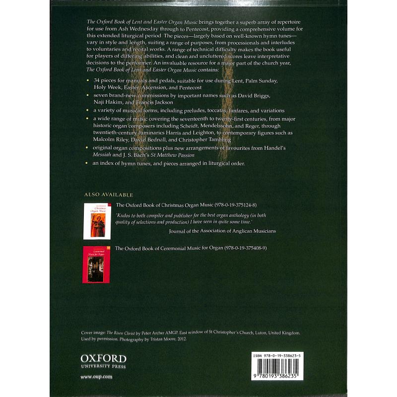 The Oxford book of lent and easter organ music
