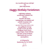 Happy Birthday Variationen