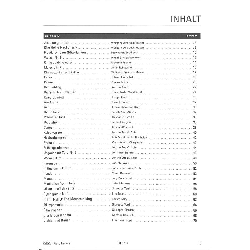 Piano Piano 2 - die 100 schönsten Melodien von Klassik bis P