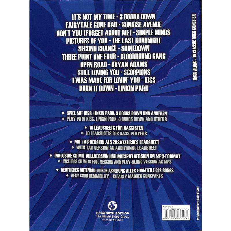 Bass along - 10 classic Rock songs 3.0