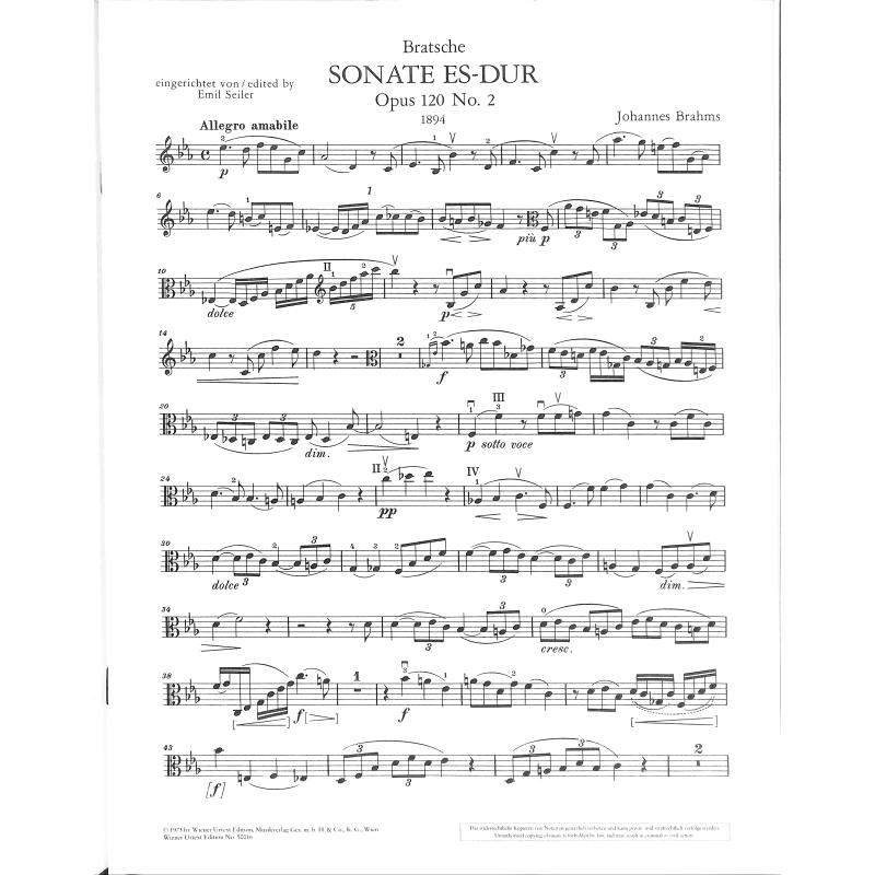 Sonate Es-Dur op 120/2