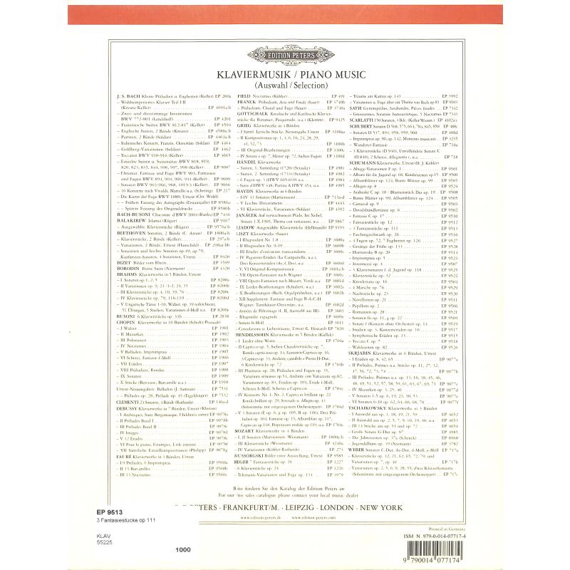 3 Fantasiestücke op 111