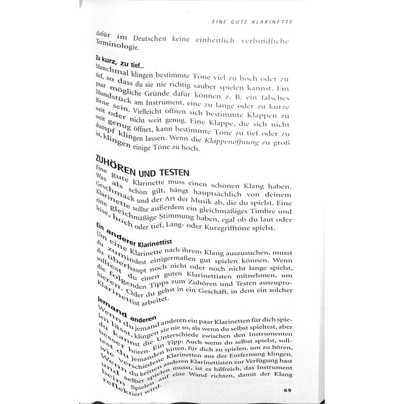 Pocket Info - Klarinette