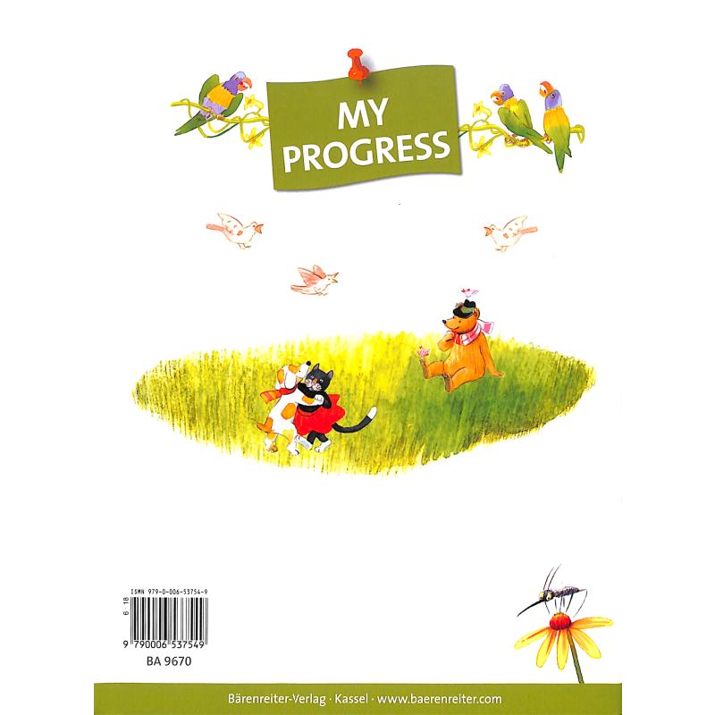 My progress - music lesson book