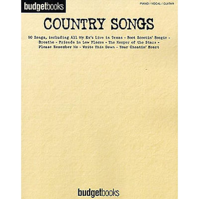 Budget books - country songs