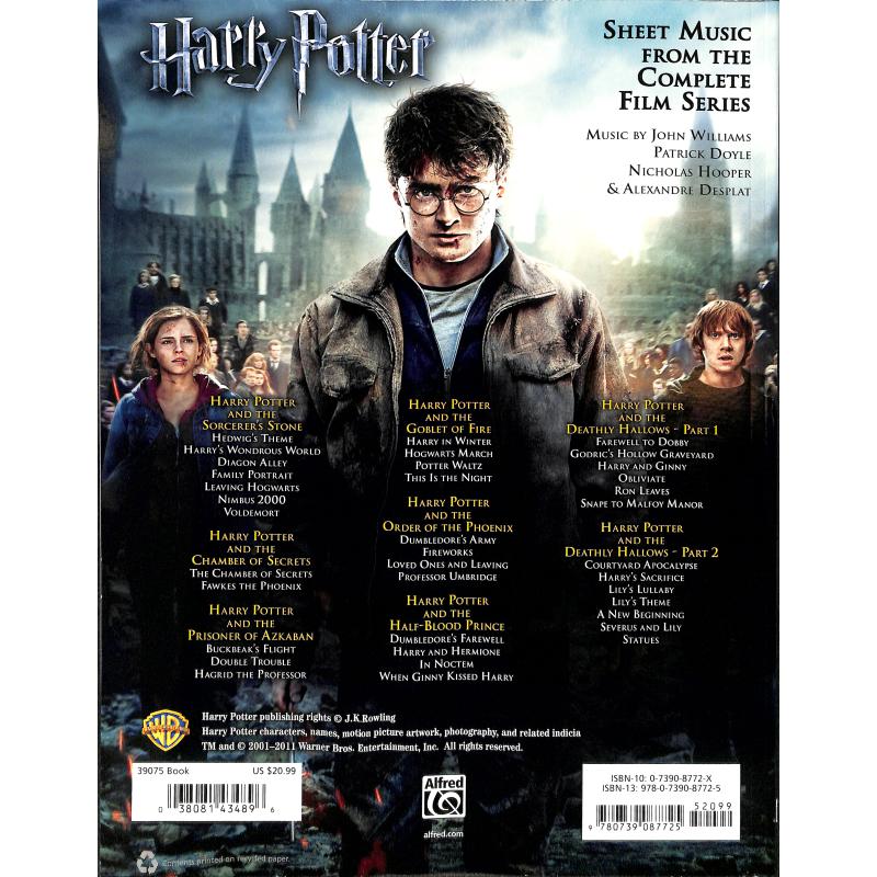 Harry Potter - sheet music from the complete film series