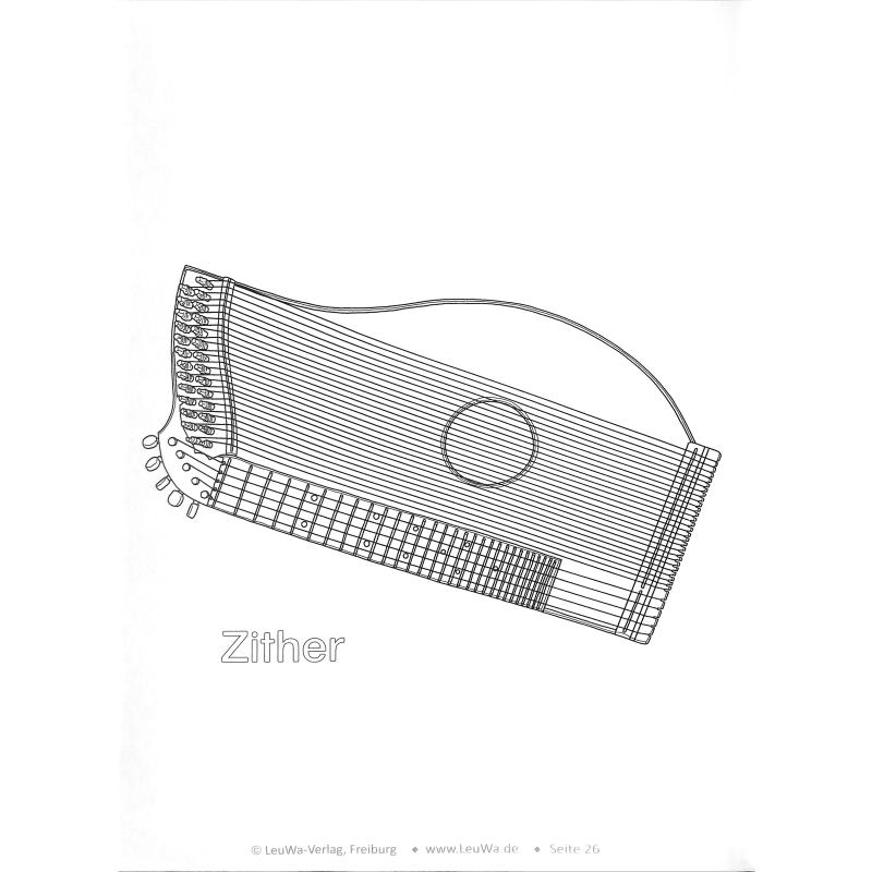 Musikinstrumente Malbuch