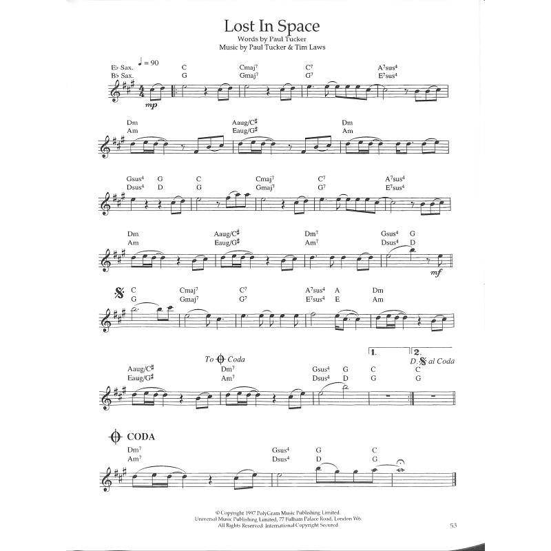 100 Pop solos for saxophone