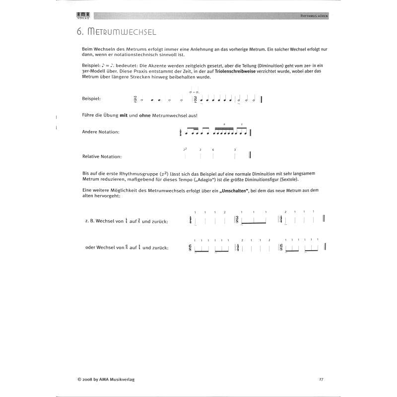 AMA Schule der Gehörbildung 3 - melodisches und rhythmisches