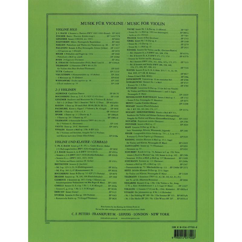 Peters Violinschulwerk 1