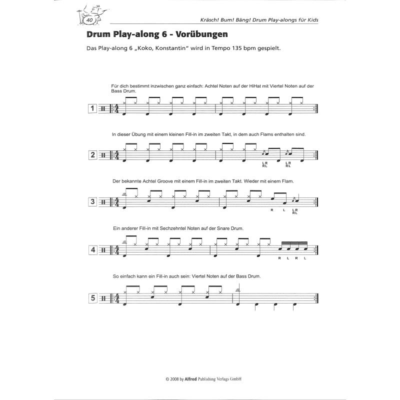 Kräsch bum bäng - Drum play alongs für Kids