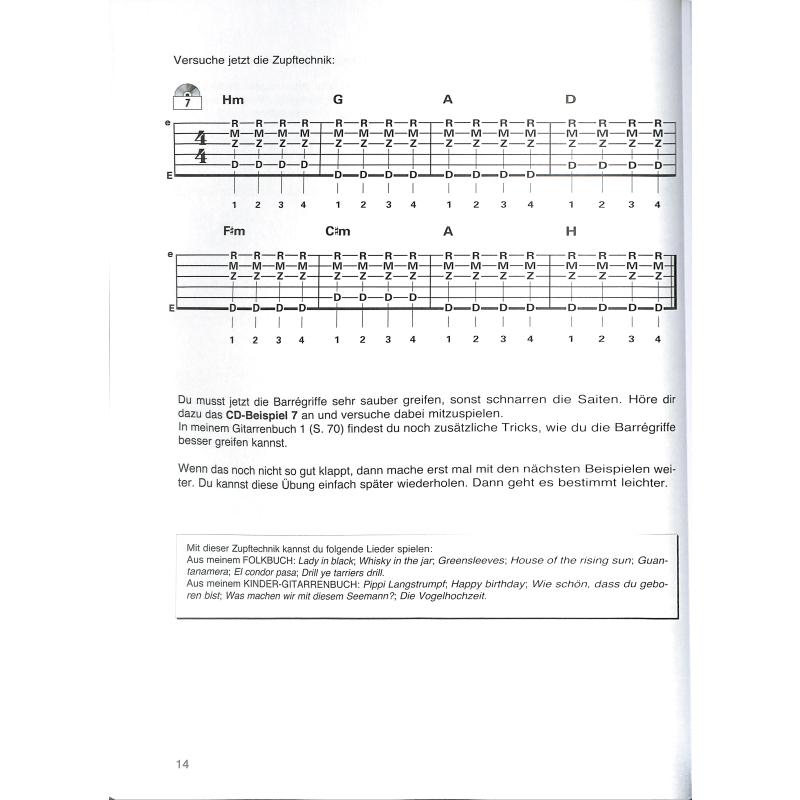 Zupftechniken für Gitarre