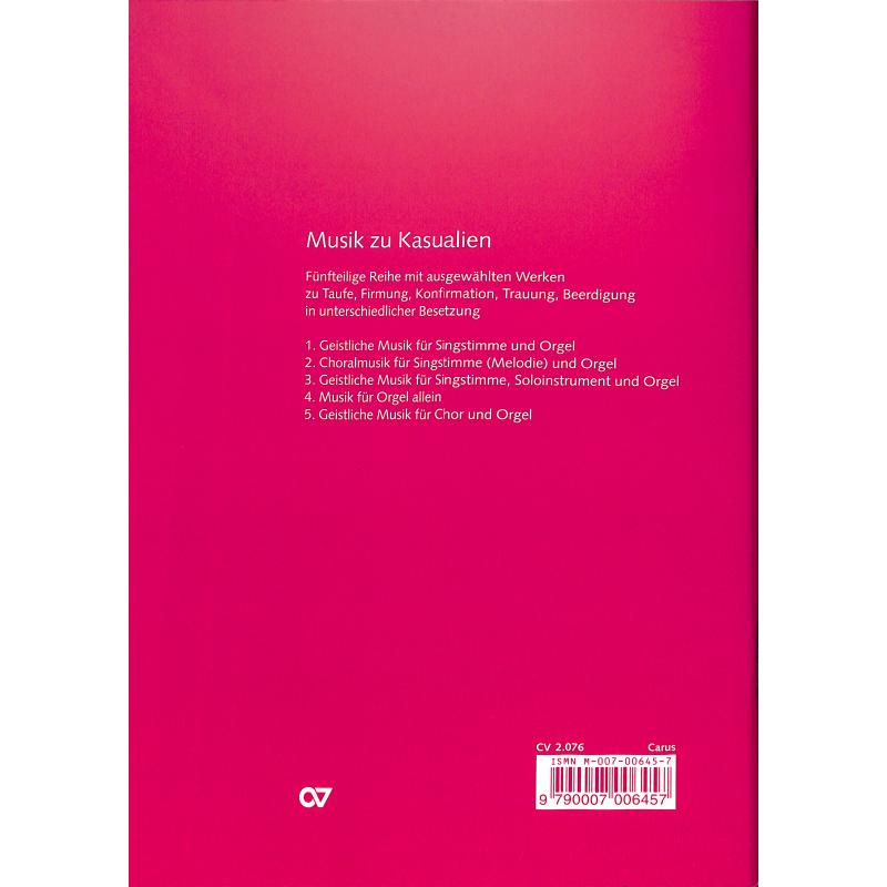 Musik zu Kasualien 1 - geistliche Musik