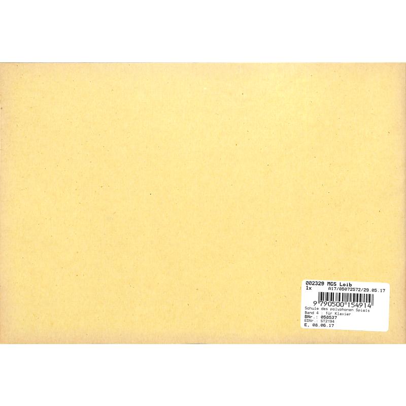 Schule des polyphonen Spiels 4