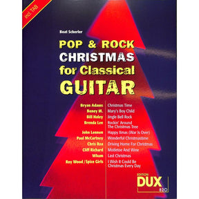 Pop + Rock christmas for classical guitar