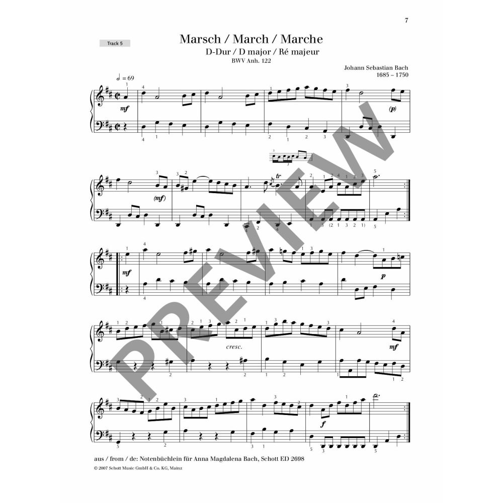 Piano facile | 30 leichte Klavierstücke von Bach bis Gretcha