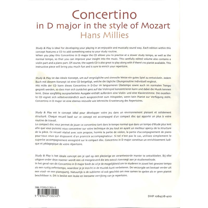 Concertino D-Dur im Stil von Mozart