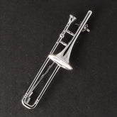 Anstecker Posaune Silber