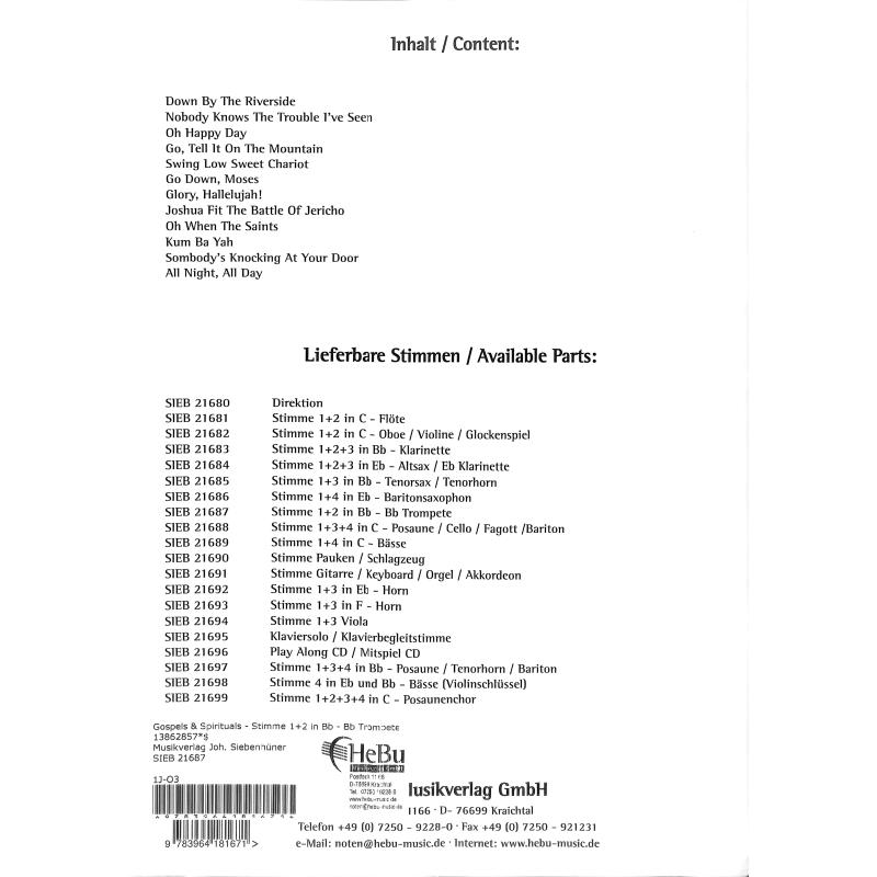 Gospels und Spirituals