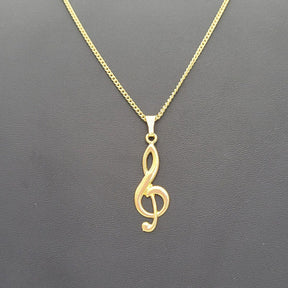 Anhänger Gold+Kette Violinschl