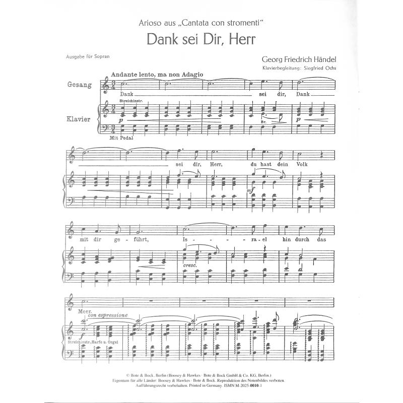 Dank sei dir Herr - Arioso