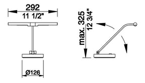 L4404 LED Pianoleuchte Chrome