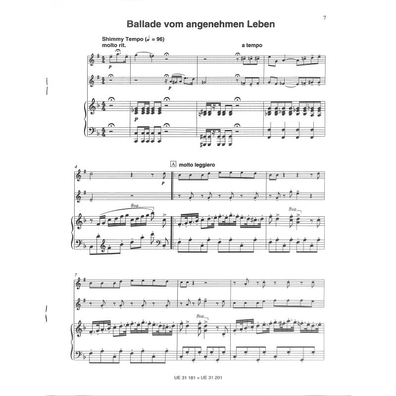 Die Dreigroschenoper - 6 bekannte Stücke