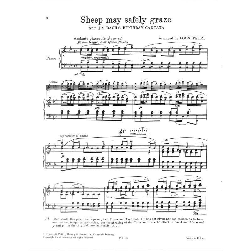 Schafe können sicher weiden BWV 208