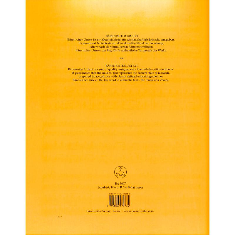 Trio B-Dur op 99 D 898