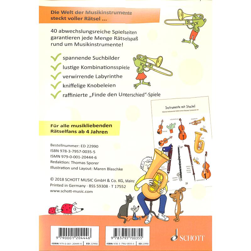 Mein Instrumenten Rätselblock