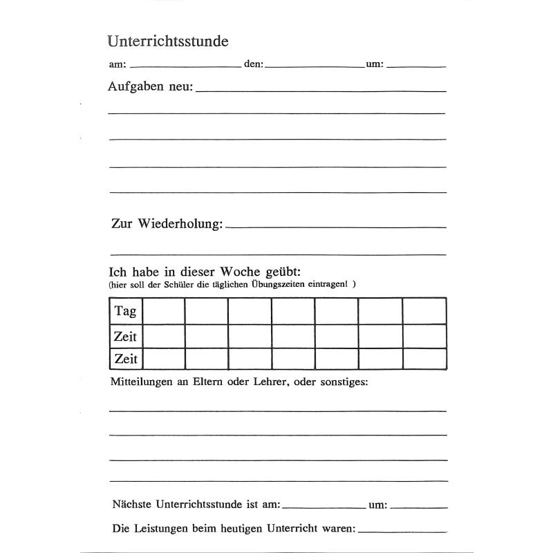 Begleitheft zum Musikunterricht