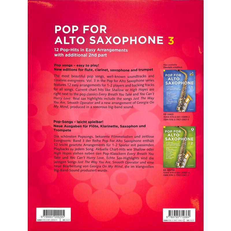 Pop for Alto Saxophone 3