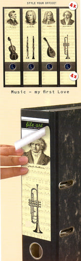 Ringordner-Etiketten Musica