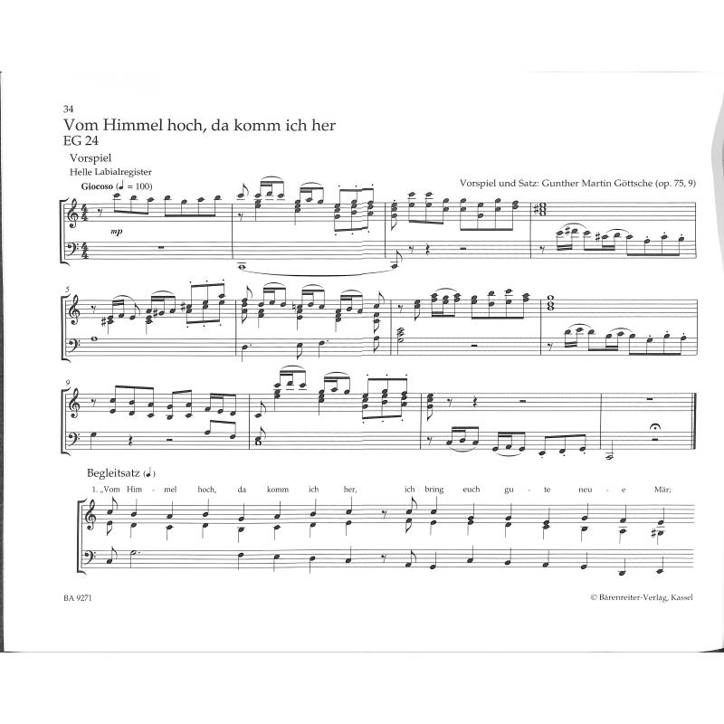 Kleine Choralvorspiele + Begleitsätze zu den Liedern des EG