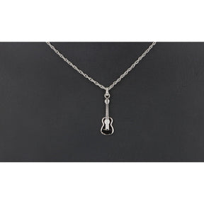 Anhänger Gitarre Silber+Kette