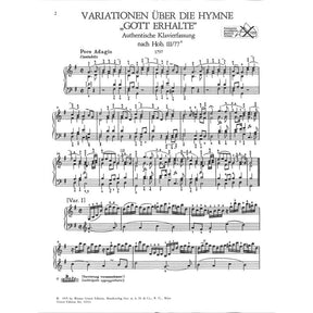 Gott erhalte Hob 26a/43 - Variationen nach Hob 3/7 ii