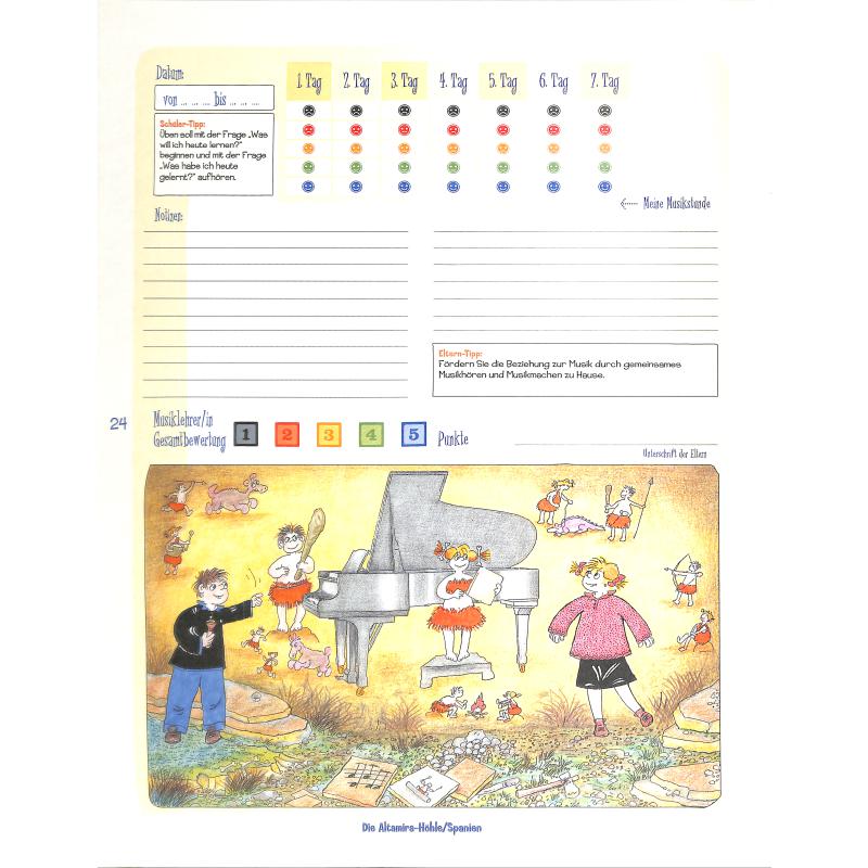 Agenda für junge Pianisten - Protokollheft für den Unterrich