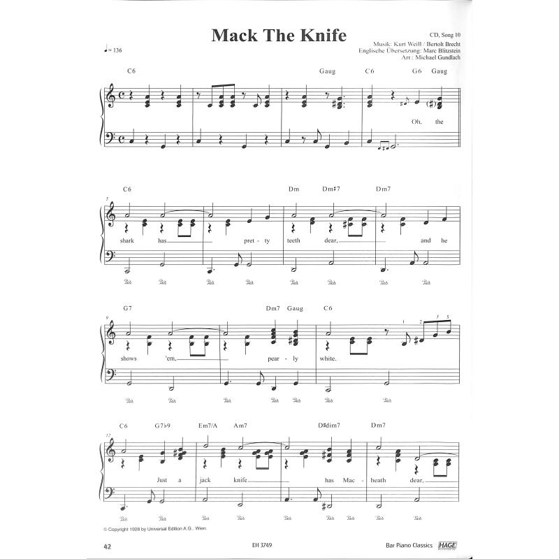 Bar Piano Classics - 20 bekannte Songs