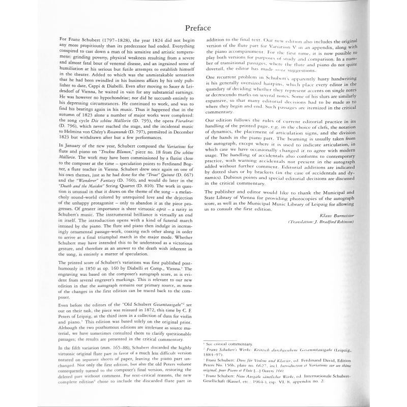 Variationen über trockene Blumen e-moll op 160 D 802